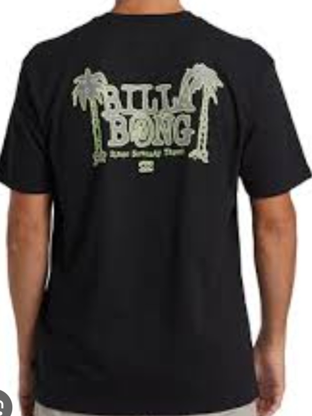 NWT Billabong Men's Black Palm Logo T-Shirt